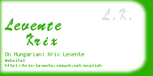 levente krix business card